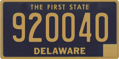 DE license plate 920040