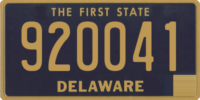 DE license plate 920041