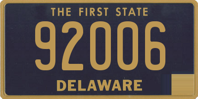 DE license plate 92006