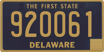 DE license plate 920061
