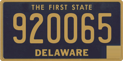 DE license plate 920065