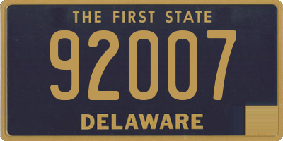 DE license plate 92007
