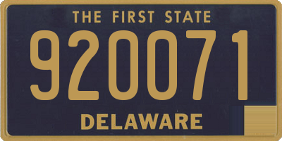 DE license plate 920071