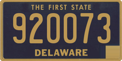 DE license plate 920073