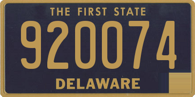 DE license plate 920074