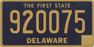 DE license plate 920075