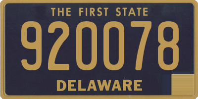 DE license plate 920078