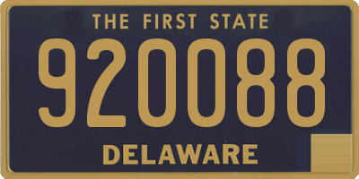 DE license plate 920088