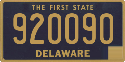 DE license plate 920090
