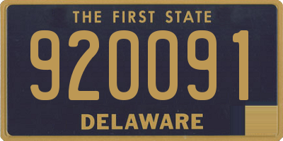 DE license plate 920091