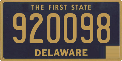 DE license plate 920098
