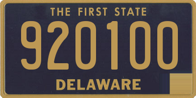 DE license plate 920100
