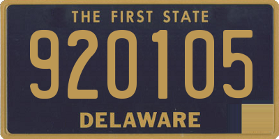 DE license plate 920105