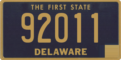 DE license plate 92011