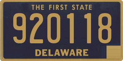 DE license plate 920118