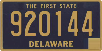 DE license plate 920144
