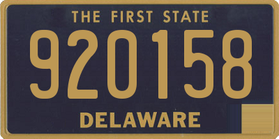 DE license plate 920158