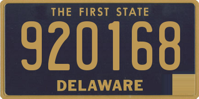 DE license plate 920168