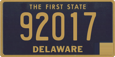 DE license plate 92017