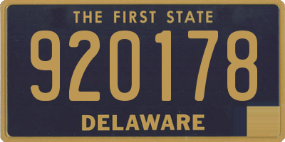 DE license plate 920178