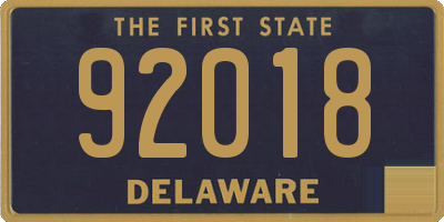 DE license plate 92018