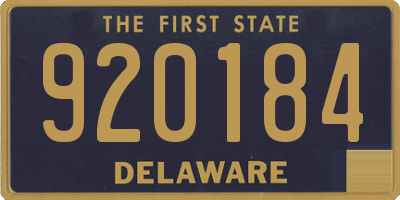 DE license plate 920184
