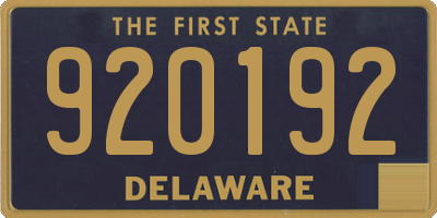 DE license plate 920192