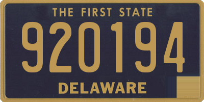 DE license plate 920194