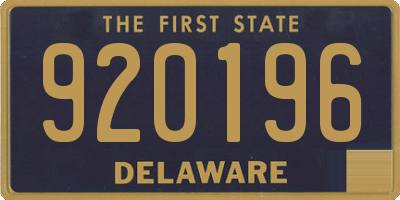 DE license plate 920196