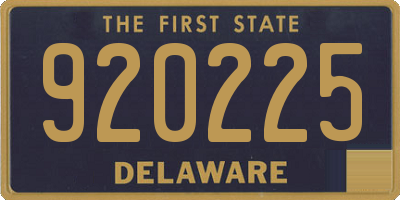 DE license plate 920225