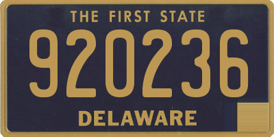 DE license plate 920236