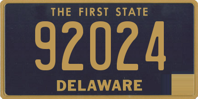 DE license plate 92024