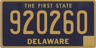 DE license plate 920260