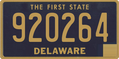 DE license plate 920264
