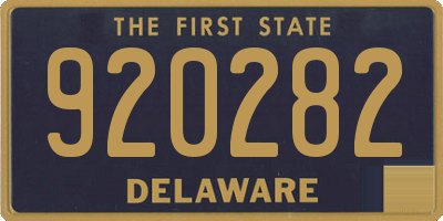 DE license plate 920282