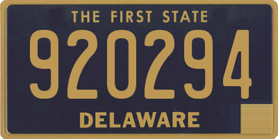 DE license plate 920294