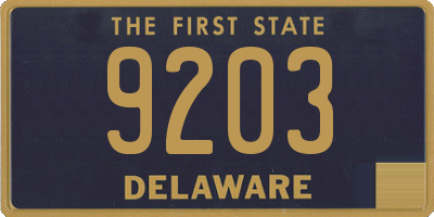 DE license plate 9203