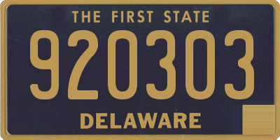 DE license plate 920303