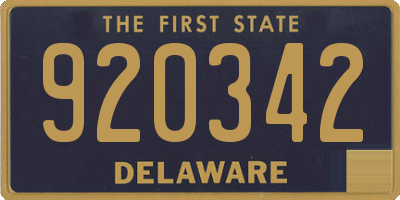 DE license plate 920342