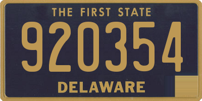 DE license plate 920354