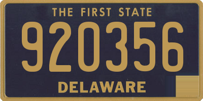 DE license plate 920356