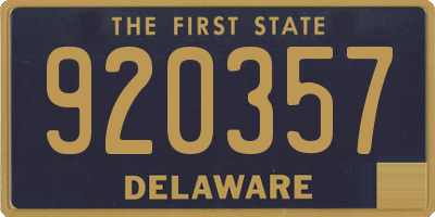 DE license plate 920357