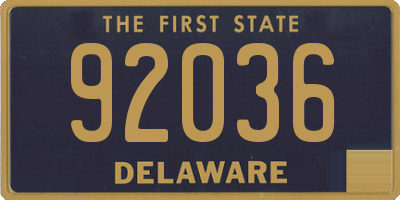 DE license plate 92036