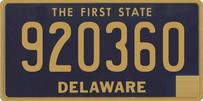 DE license plate 920360