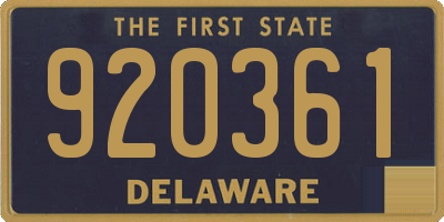 DE license plate 920361