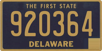 DE license plate 920364