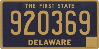 DE license plate 920369