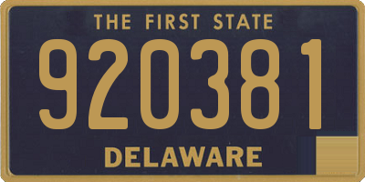 DE license plate 920381