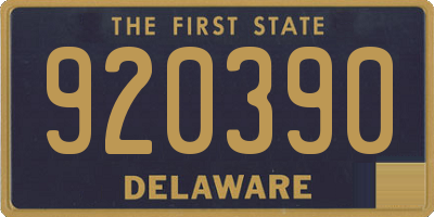 DE license plate 920390