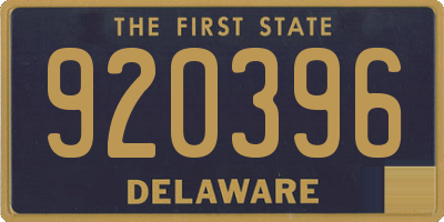 DE license plate 920396